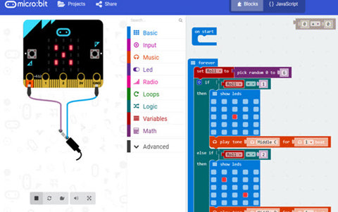 Micro:bit: Start Coding with the JavaScript Blocks Editor