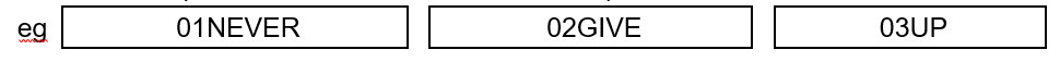 01Never 02Give 03Up Micro:Bit message