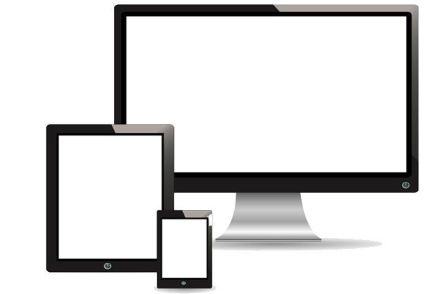 Image of a computer, tablet and phone