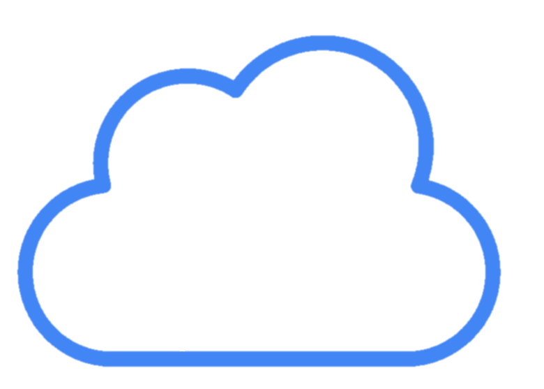AI line drawing of a cloud