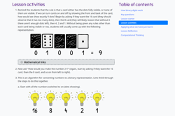 CS Unplugged: Binary numbers Image