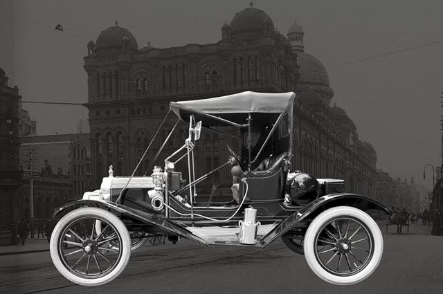 Decorative image of a early model car