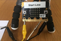 Creating a digital start line and finish line with micro:bits (Years 7-8) Image