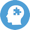 Limited abstract thinking skills icon