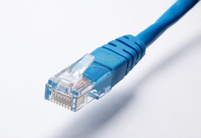 Blue computer cable