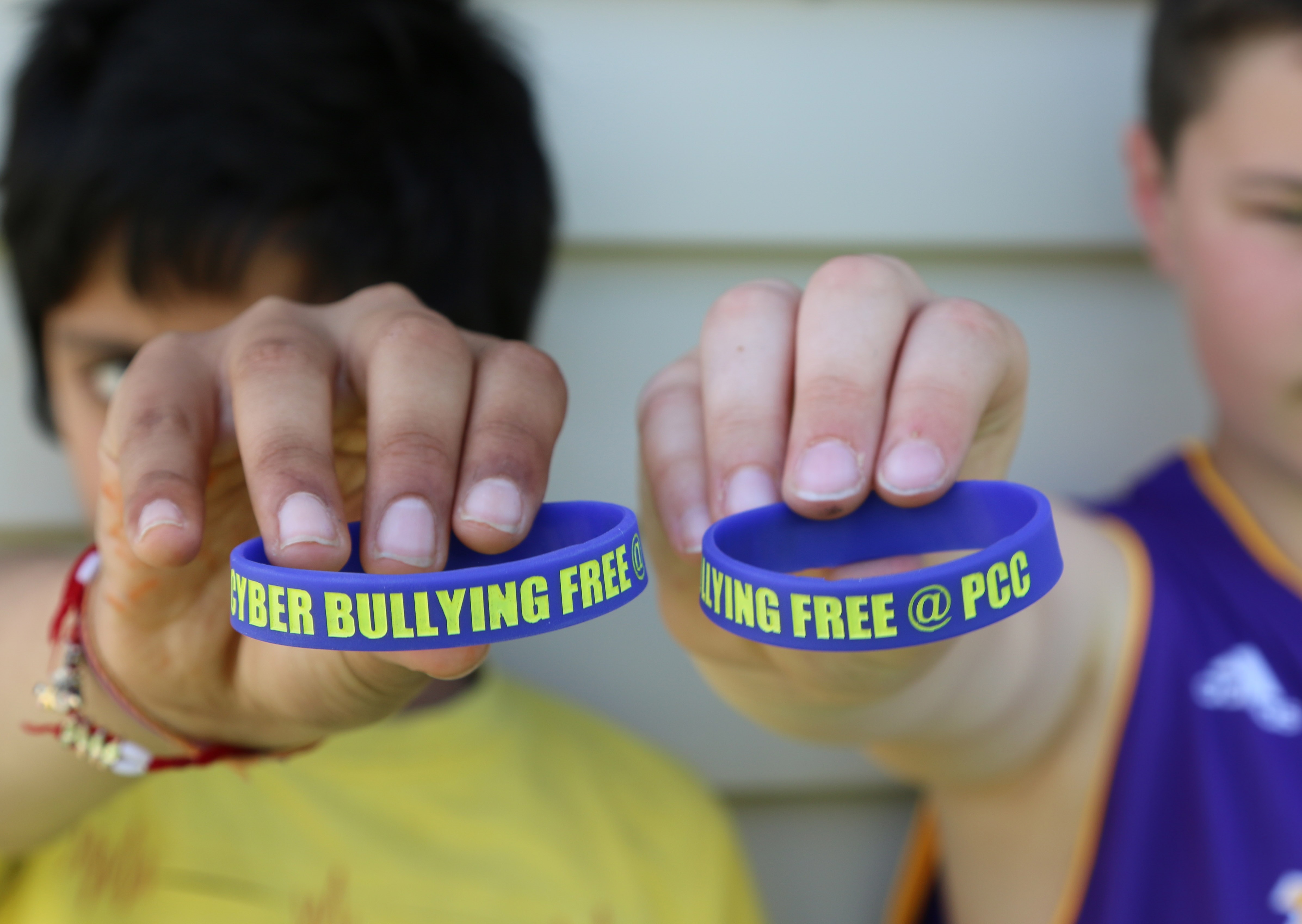 Cyber bullying free wristbands
