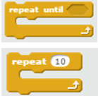 Examples of repeat blocks in Scratch.
