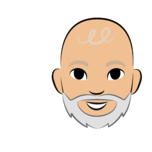 Balding man with grey beard and no glasses