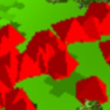 Green and red triangles