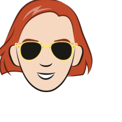 Red-haired woman with sunglasses