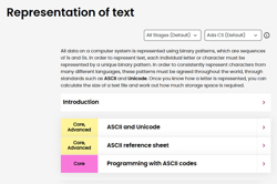 Representation of text Image
