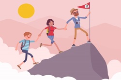 Race up if Mountain Image