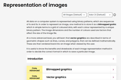 Representation of images Image