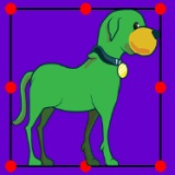 A green dog
