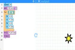 Design a flag with Pencil Code Image