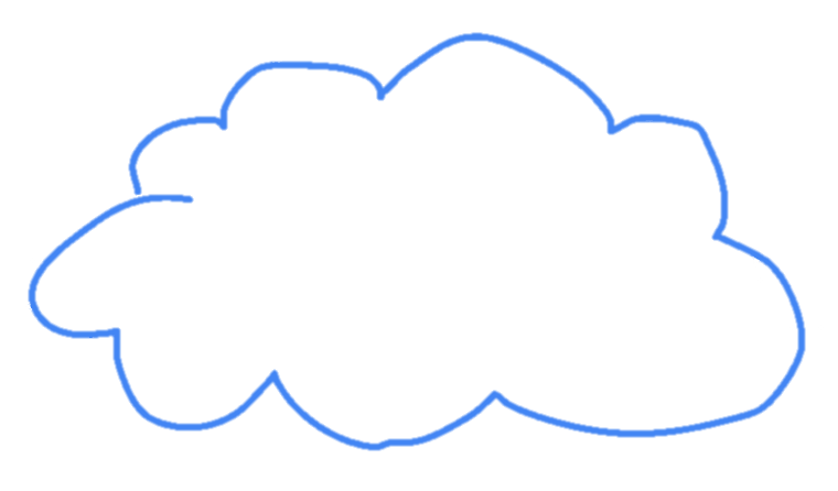 Personal line drawing of a cloud